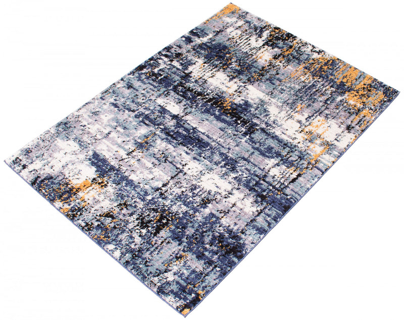Paloma Marble Blue Area Rug - 6'7\" x 9'6\"