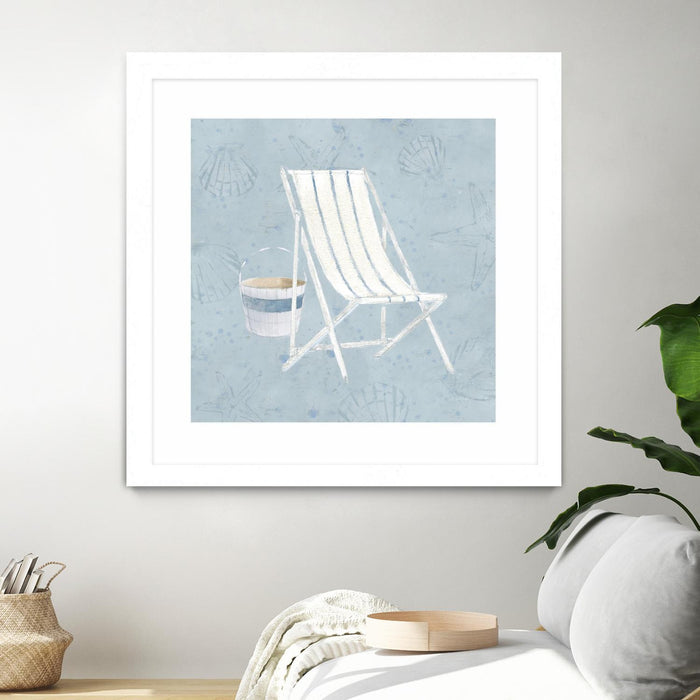 \"Serene Seaside Iii\" Matted and Framed White 30x30 Wall Art