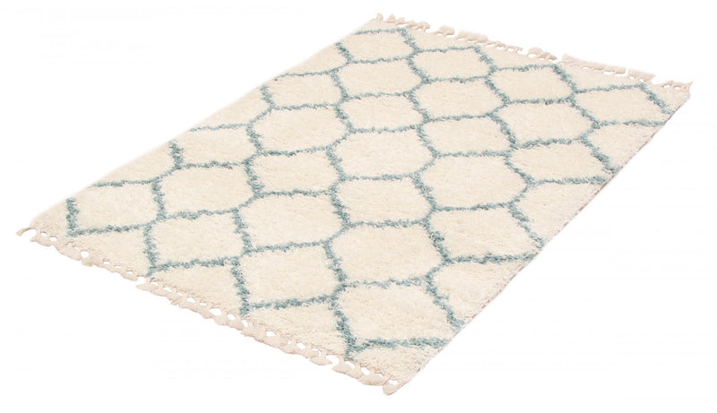 Helma Trellis Cream Shag 8'0\" X 10'0\" Area Rug