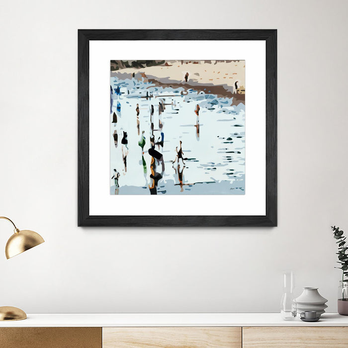 \"Self Reflection\" Matted and Framed Black 30x30 Wall Art