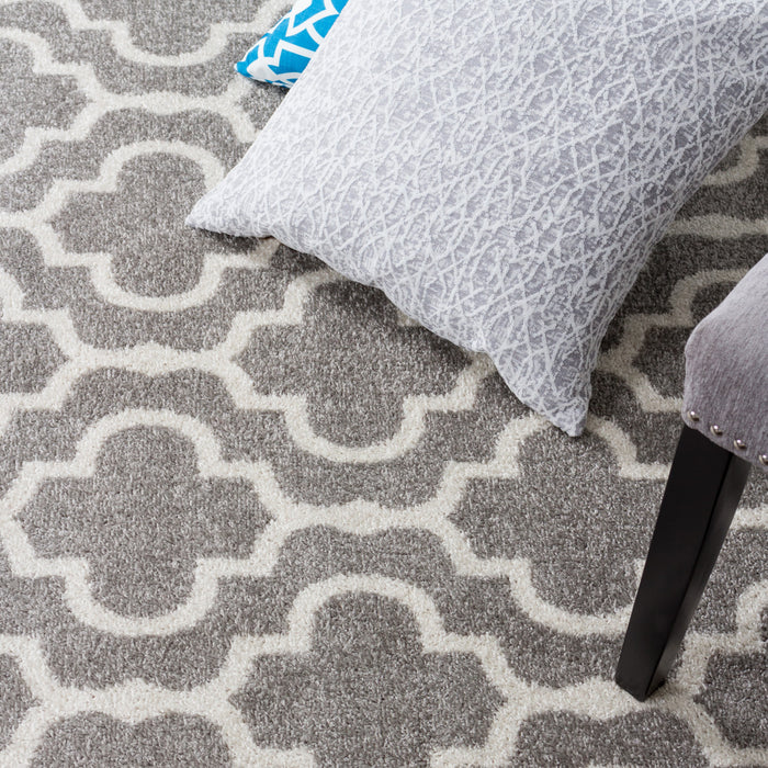 Lav Lat Grey 4x6 Area Rug