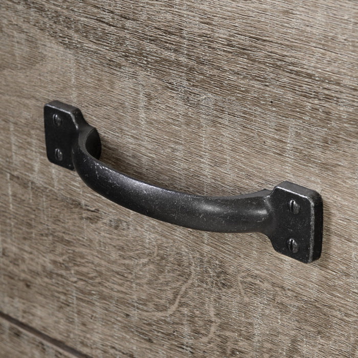 Tassio 5-Drawer Chest - Weathered Oak