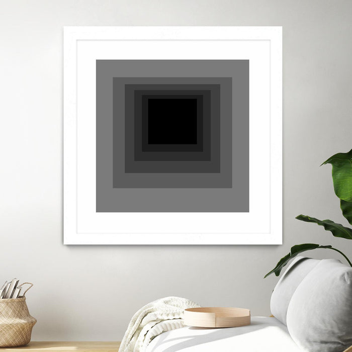 \"After Josef A\" Matted and Framed White 30x30 Wall Art
