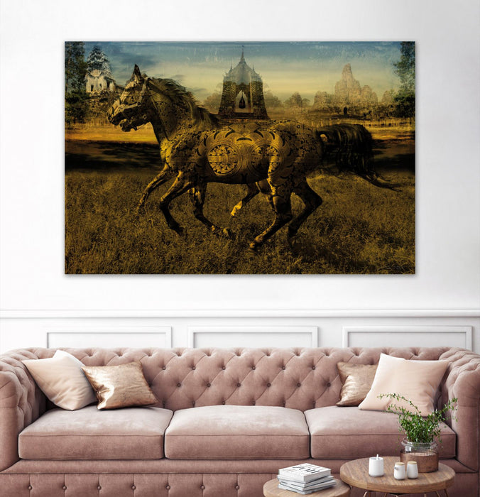 \"2 Horses\" Giant Art 72x48 Wall Art
