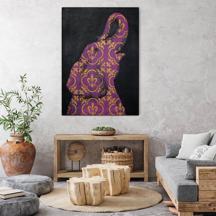 \"Zoo Celebration I\" Canvas Framed Black 18x24 Wall Art