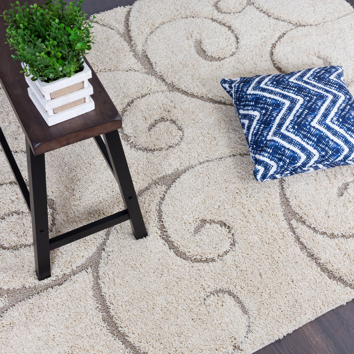 Oakville Cream Curves 4x6 Area Rug