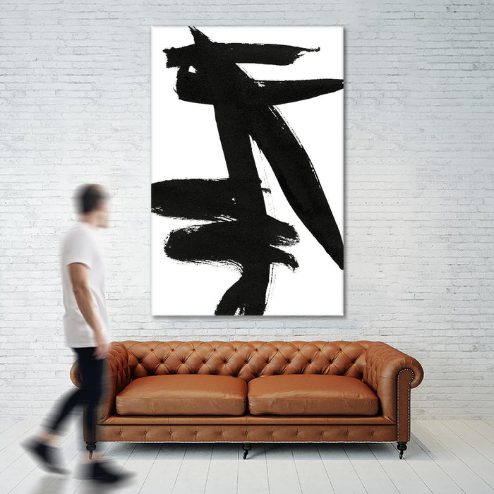 \"Composition In Black And White 9\" Giant Art 72x48 Wall Art