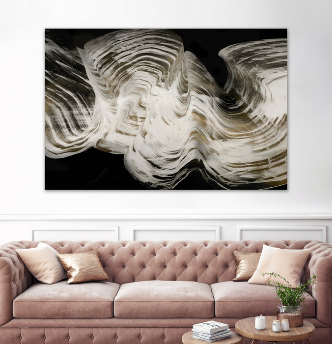 \"White Strokes\" Giant Art 84x54 Wall Art