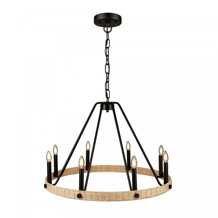 Perris 8-Light Black Chandelier