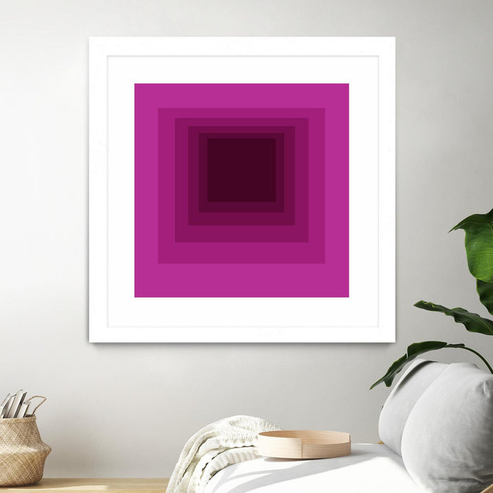 \"After Josef G\" Matted and Framed White 30x30 Wall Art