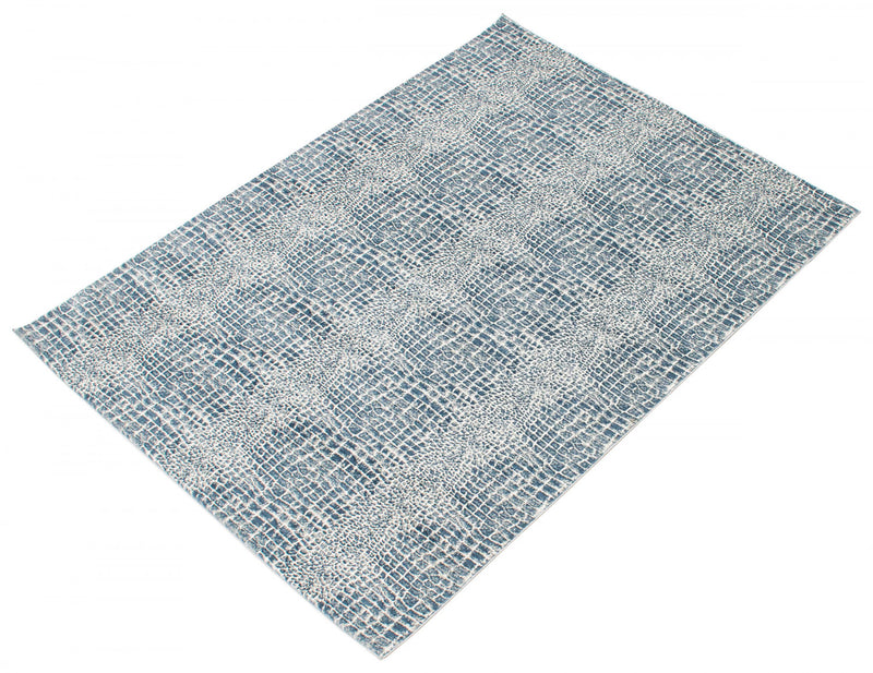 Kecia Blue/cream Rug 5'3\" X 7'3\" Area Rug
