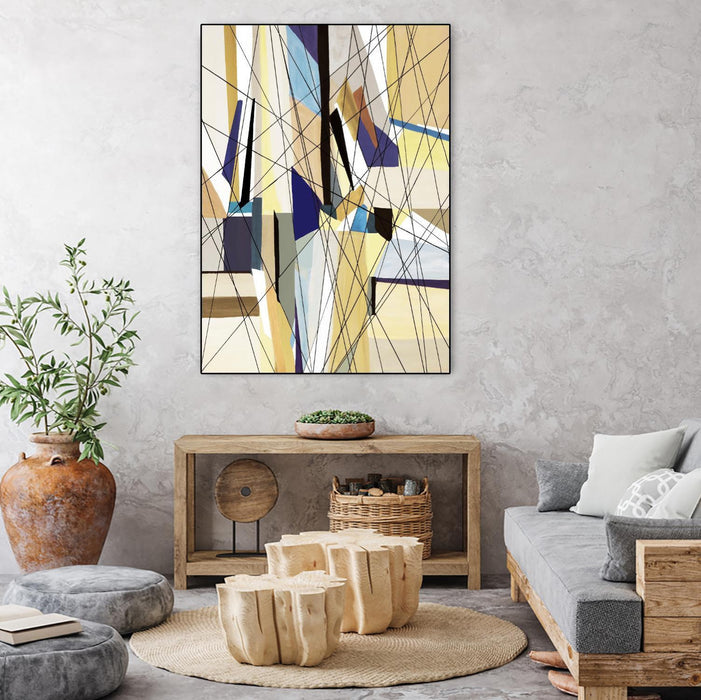 \"Seacruise\" Canvas Framed Black 24x32 Wall Art