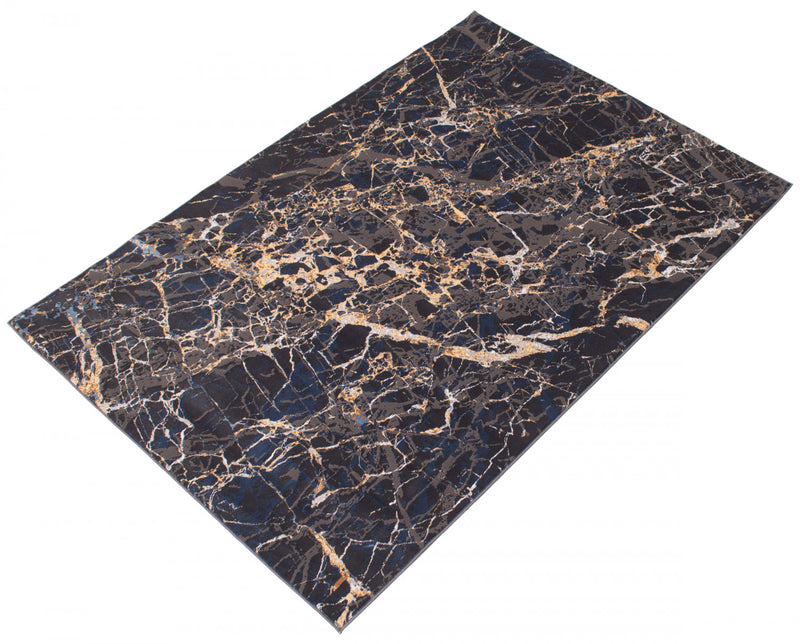 Black Marble Area Rug - 8'0\" x 10'0\"