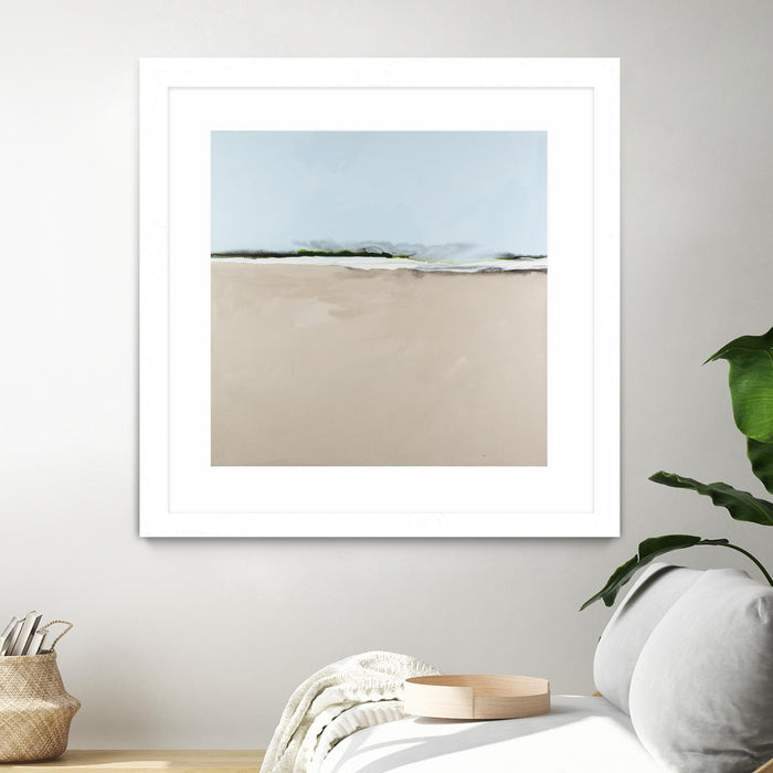 \"Simply Stated\" Matted and Framed White 36x36 Wall Art