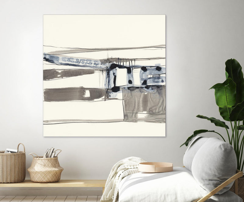 \"Stark Lines Ii\" Giant Art 54x54 Wall Art