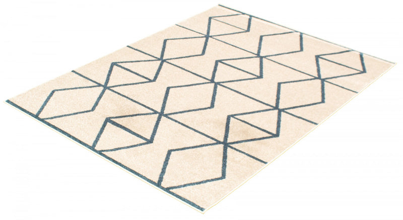 Anandi Ivory-Blue Area Rug - 7'10\" x 10'2\"