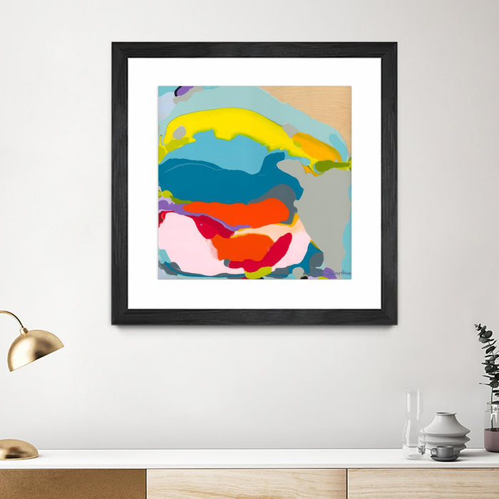 \"Free Falling\" Matted and Framed Black 36x36 Wall Art
