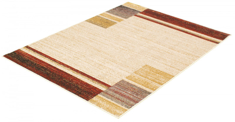 Aya Ivory-Red Area Rug - 7'10\" x 10'2\"
