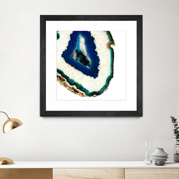 \"Mediterranean Agate A\" Matted and Framed Black 36x36 Wall Art