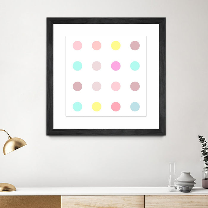 \"Pink Iv\" Matted and Framed Black 30x30 Wall Art