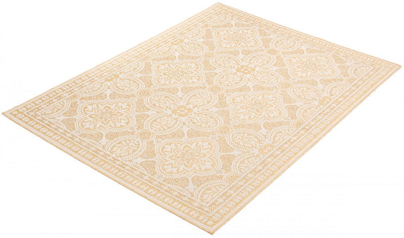 Neisha Traditional Gold Rug 6'7\" X 9'6\" Area Rug