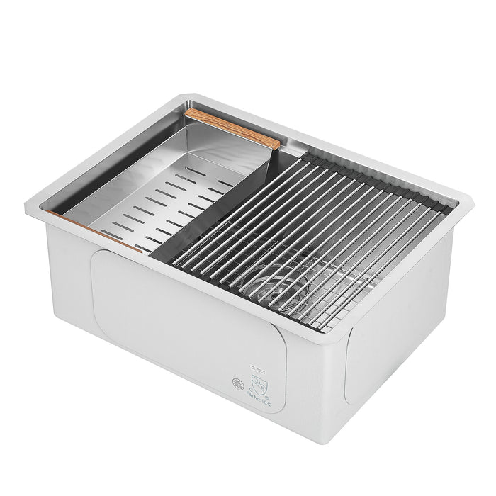 Ancona 25\" Undermount Workstation Kitchen Sink - AN-3370