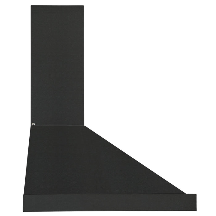 Ancona 30\" Convertible Wall Mount Black Stainless Steel Range Hood - AN-17-16BSS