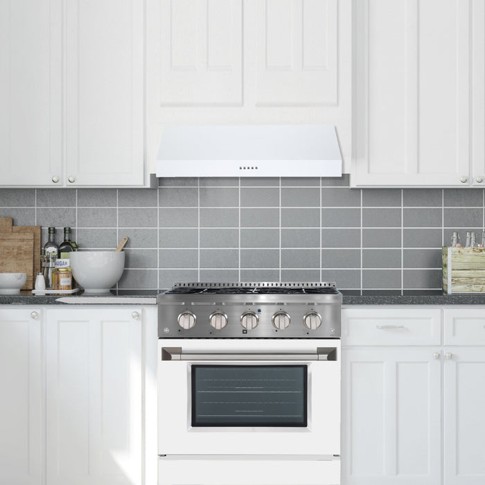 Ancona 30\" Ducted Under Cabinet Range Hood - AN-18041WH