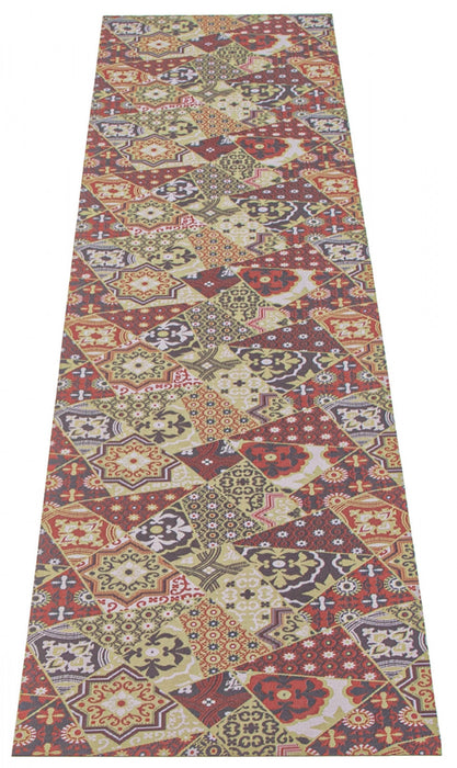 Bellezza Red / Green 2'2\" x 14'0\" Area Rug