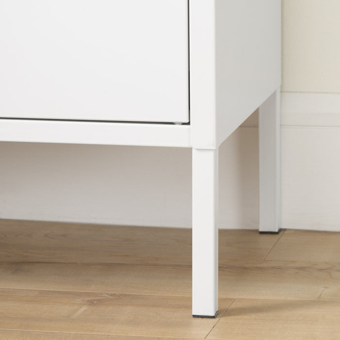 Crea Metal 2-Door Accent Cabinet - Pure White