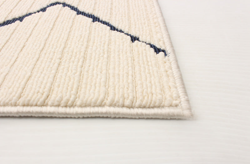 Kimi Blue-Ivory 6'7\" x 9'6\" Area Rug