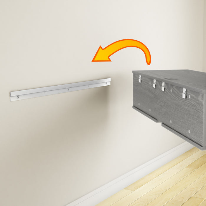 Agora Wall Mounted Media Console - Pure White