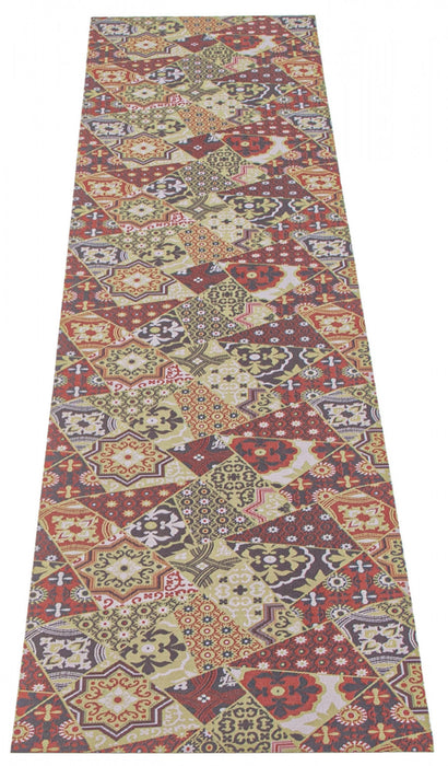 Bellezza Red / Green 2'2\" x 28'0\" Area Rug
