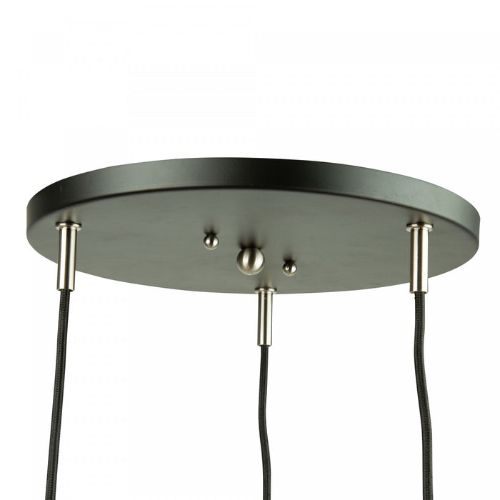 Tote 3-Light Black Pendant
