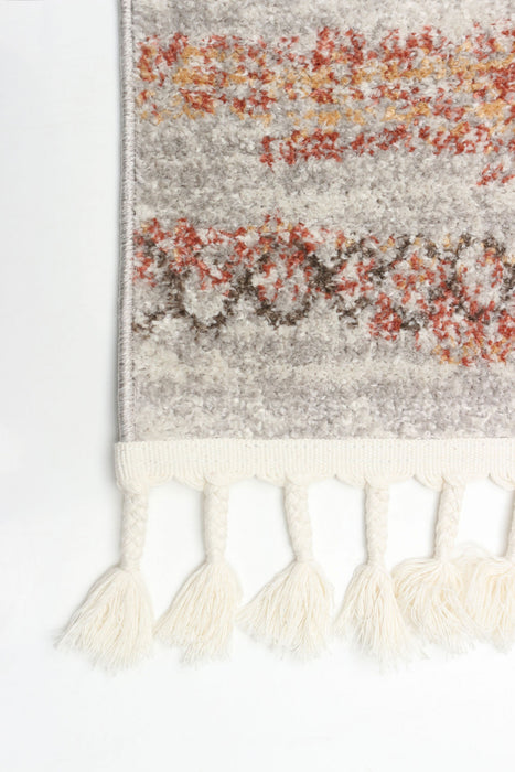 Vera Aztec Ivory/Copper Area Rug - 2'7\" x 8'4\"