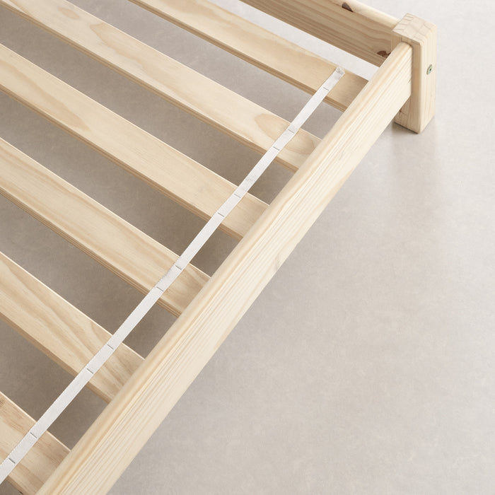 Sweedi Twin Bed with House Frame Headboard - Natural 