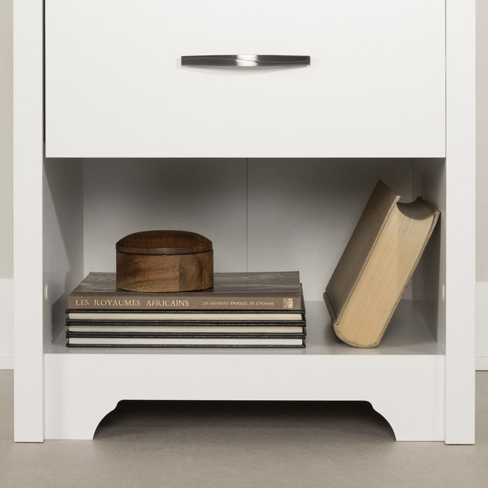Fusion 1-Drawer Nightstand - Pure White
