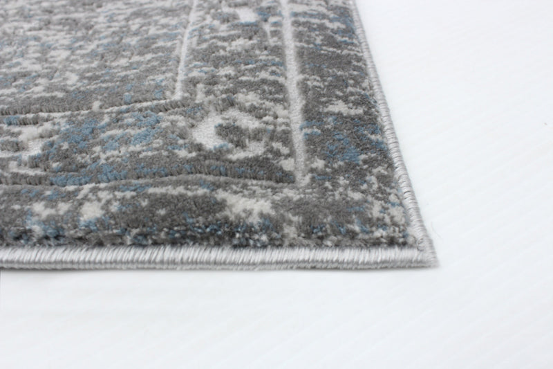 Dayna Blue, Grey Rug 3'11\" X 5'11\" Area Rug