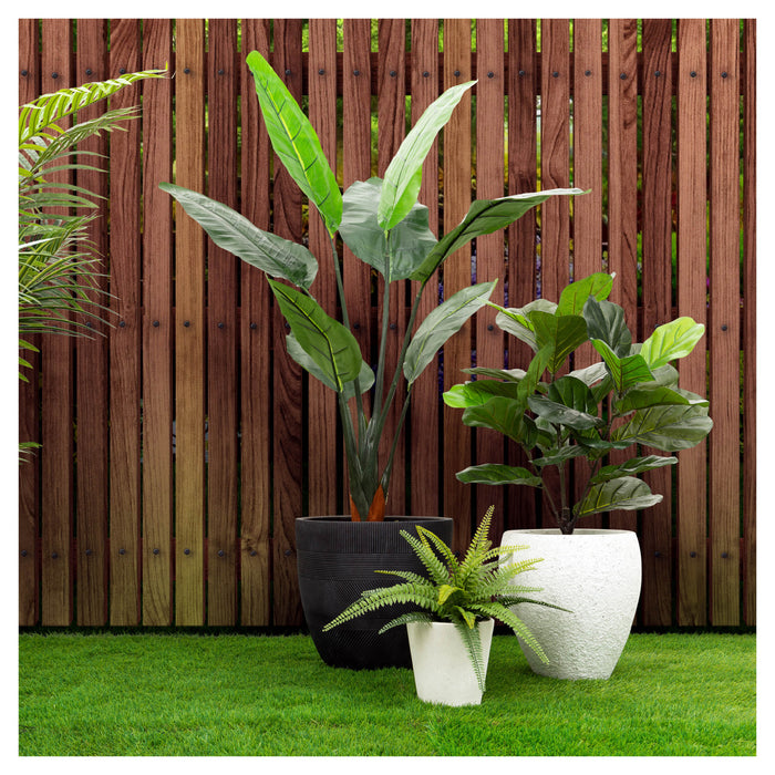 Artificial 70\" Bird Of Paradise Indoor & Outdoor In Black Pot