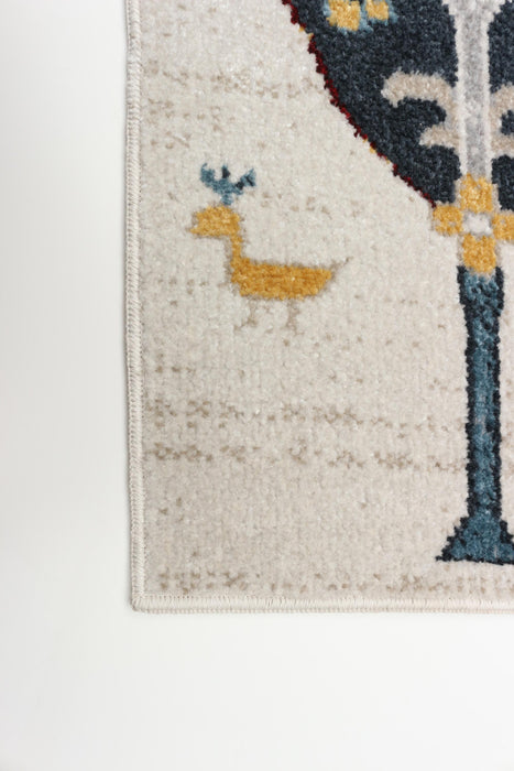 Pine Ivory Machine Washable Area Rug - 5'0\" x 7'0\"