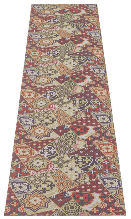 Bellezza Red / Green 2'2\" x 10'0\" Area Rug