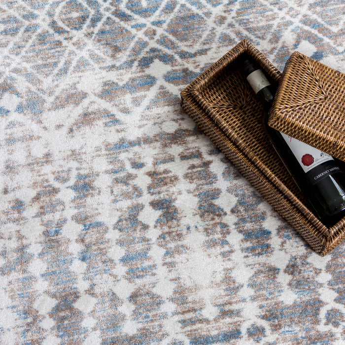 Shi Moroccan Blue 3x5 Area Rug