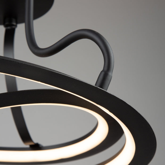 Ara 24 W LED Black Semi-Flush Mount