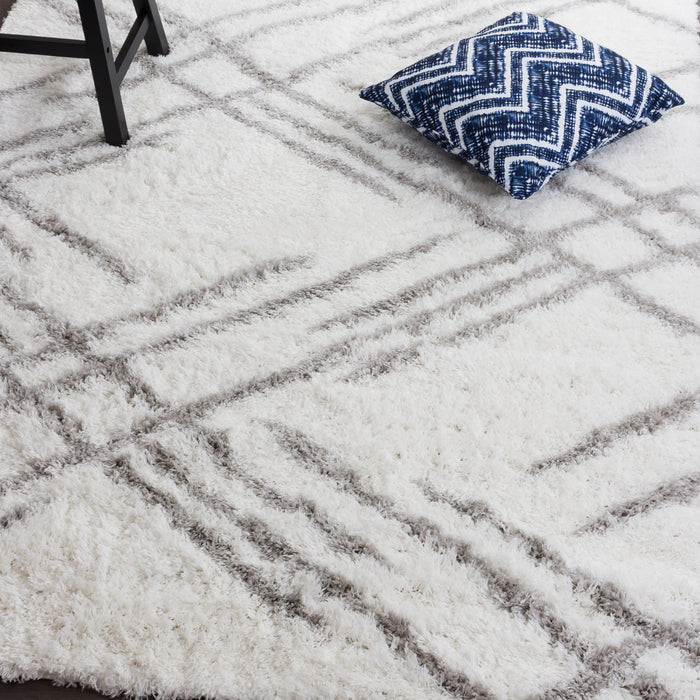 Ker White Lines 3x5 Area Rug