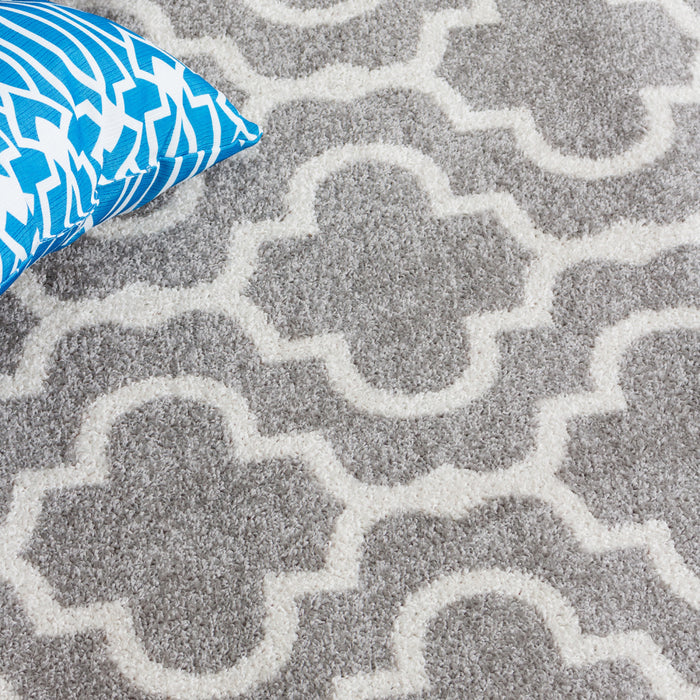 Lav Lat Grey 4x6 Area Rug