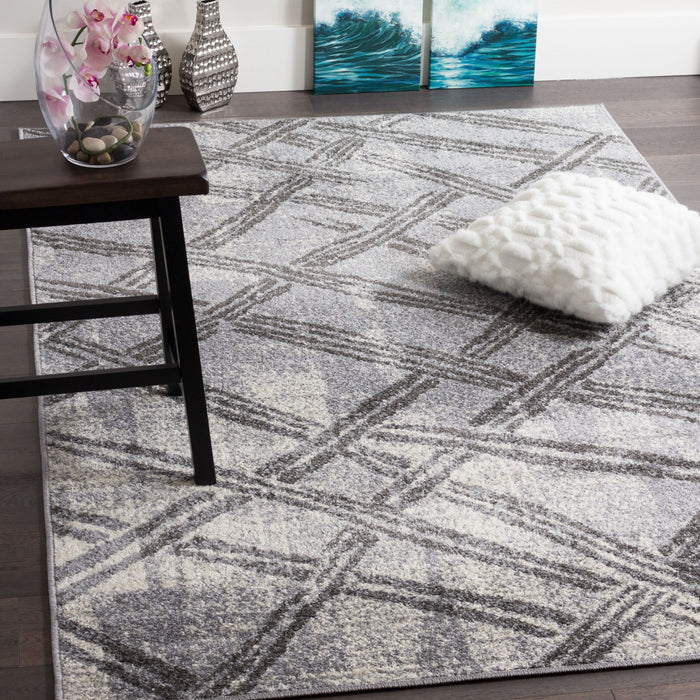 Saveh Brk Lat Grey 3x5 Area Rug