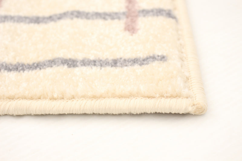 Taite Cream-Silver Area Rug - 3'11\" x 5'7\"