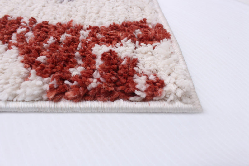 Paloma Sunburst Navy, White Area Rug - 5'3\" x 7'3\"