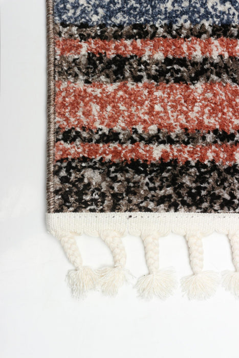 Vera Earth Taupe/Ivory Area Rug - 2'7\" x 8'4\"