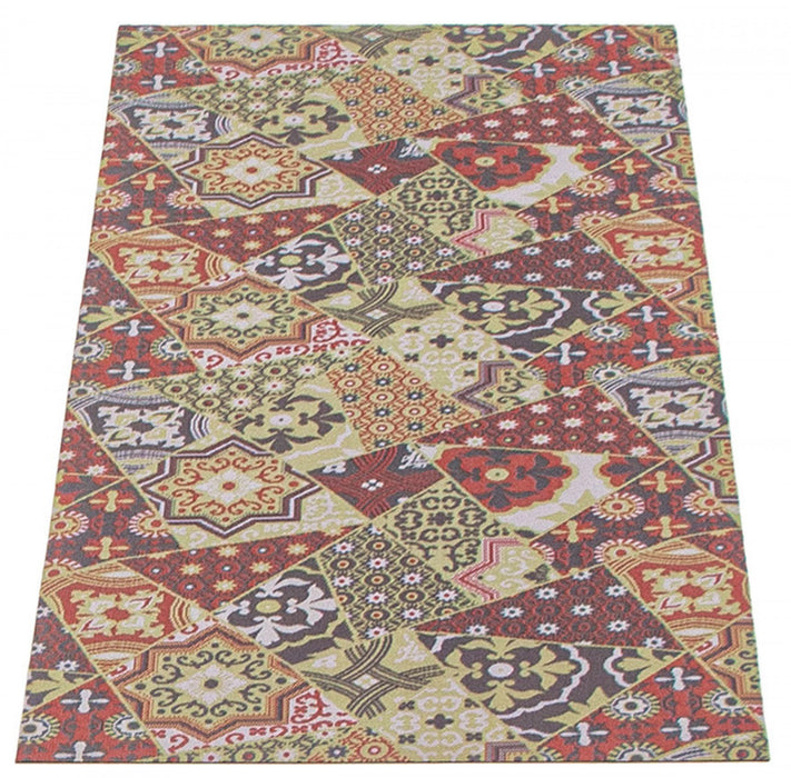Bellezza Red-Green Area Rug - 2'2\" x 6'0\"